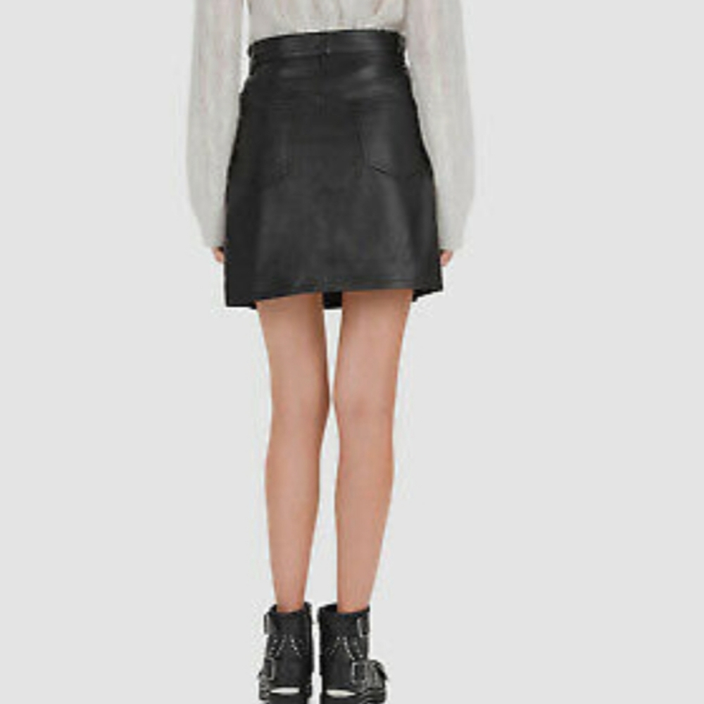 The Kooples 100% Lambskin Leather Mini Skirt - Picture 3 of 12